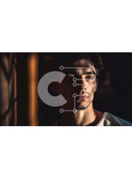 Intra Συλλεκτικό Ξύλινο Παζλ Plywood  4mm - Στοχαστικός νεαρός άνδρας που στέκεται μπροστά από το παράθυρο Σε Ξύλινο Κουτί - Διαστάσεις Puzzle: 10x10 cm – 25 κομμάτια