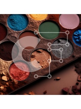 Σετ των 2 Intra Συλλεκτικό Ξύλινο Παζλ Plywood  4mm - Ανακαλύψτε την καλύτερη πολύχρωμη παλέτα μακιγιάζ με διάφορες αποχρώσεις σκιάς ματιών, ρουζ και highlighter Σε Ξύλινο Κουτί - Διαστάσεις: 10x10 cm – 25 κομμάτια