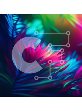 Intra Συλλεκτικό Ξύλινο Παζλ Plywood  4mm - Δονούμενη κινηματογράφηση σε πρώτο πλάνο ενός τροπικού φυτού με πολύχρωμα φύλλα Σε Ξύλινο Κουτί - Διαστάσεις: 10x10 cm – 25 κομμάτια