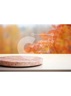 Intra Συλλεκτικό Ξύλινο Παζλ Plywood  4mm - Στρογγυλό τραπέζι με μαρμάρινη κορυφή σε λευκή επιφάνεια Σε Ξύλινο Κουτί - Διαστάσεις Puzzle: 10x10 cm – 25 κομμάτια