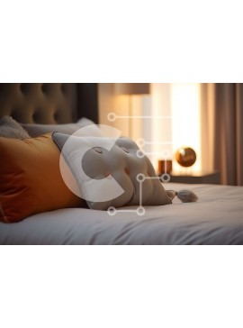 Intra Συλλεκτικό Ξύλινο Παζλ Plywood  4mm - Όμορφο κρεβάτι με άνετα μαξιλάρια και φωτιστικό στο κομοδίνο Σε Ξύλινο Κουτί - Διαστάσεις Puzzle: 10x10 cm – 25 κομμάτια