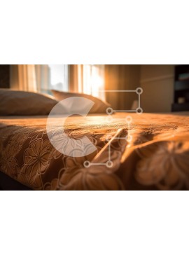 Intra Συλλεκτικό Ξύλινο Παζλ Plywood  4mm - Φωτίστε την κρεβατοκάμαρά σας με το λουλουδένιο κάλυμμα και τα μαξιλάρια μας Σε Ξύλινο Κουτί - Διαστάσεις Puzzle: 10x10 cm – 25 κομμάτια