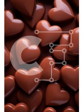 Σετ των 2 Intra Συλλεκτικό Ξύλινο Παζλ Plywood  4mm - Σοκολατένιες καρδιές για διάφορες περιστάσεις Σε Ξύλινο Κουτί - Διαστάσεις: 10x10 cm – 25 κομμάτια