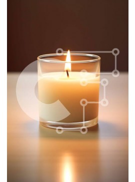 Intra Συλλεκτικό Ξύλινο Παζλ Plywood  4mm - Αναμμένο κερί σε ξύλινο τραπέζι Σε Ξύλινο Κουτί - Διαστάσεις Puzzle: 10x10 cm – 25 κομμάτια