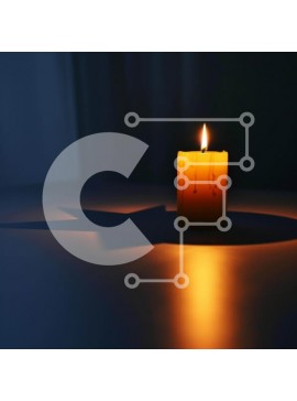 Intra Συλλεκτικό Ξύλινο Παζλ Plywood  4mm - Μονό Αναμμένο Κερί με Εντυπωσιακή Σκιά Σε Ξύλινο Κουτί - Διαστάσεις Puzzle: 10x10 cm – 25 κομμάτια