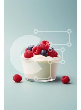 Σετ των 2 Intra Συλλεκτικό Ξύλινο Παζλ Plywood  4mm - Μπολ με γιαούρτι με μούρα σε πορτοκαλί φόντο Σε Ξύλινο Κουτί - Διαστάσεις: 10x10 cm – 25 κομμάτια