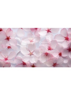 Intra Συλλεκτικό Ξύλινο Παζλ Plywood  4mm - Συστάδα από ροζ άνθη κερασιάς σε ένα τραπέζι Σε Ξύλινο Κουτί - Διαστάσεις: 10x10 cm – 25 κομμάτια