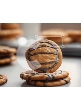 Σετ των 2 Intra Συλλεκτικό Ξύλινο Παζλ Plywood  4mm - Στοίβα από μπισκότα φυστικοβούτυρου με σοκολάτα Σε Ξύλινο Κουτί - Διαστάσεις: 10x10 cm – 25 κομμάτια