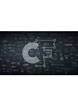 Intra Συλλεκτικό Ξύλινο Παζλ Plywood  4mm - Μαθηματικές Εξισώσεις και Υπολογισμοί σε Μαυροπίνακα Σε Ξύλινο Κουτί - Διαστάσεις Puzzle: 10x10 cm – 25 κομμάτια