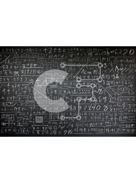 Intra Συλλεκτικό Ξύλινο Παζλ Plywood  4mm - Μαυροπίνακας με μαθηματικούς τύπους και εξισώσεις Σε Ξύλινο Κουτί - Διαστάσεις Puzzle: 10x10 cm – 25 κομμάτια