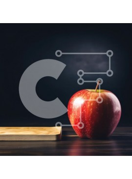 Σετ των 2 Intra Συλλεκτικό Ξύλινο Παζλ Plywood  4mm - Κόκκινο μήλο σε ξύλινο τραπέζι Σε Ξύλινο Κουτί - Διαστάσεις: 10x10 cm – 25 κομμάτια