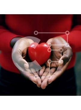 Intra Συλλεκτικό Ξύλινο Παζλ Plywood  4mm - Χέρια που κρατούν τις κόκκινες καρδιές Σε Ξύλινο Κουτί - Διαστάσεις Puzzle: 10x10 cm – 25 κομμάτια