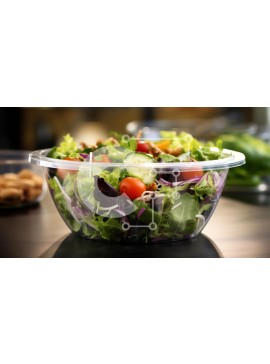 Σετ των 2 Intra Συλλεκτικό Ξύλινο Παζλ Plywood  4mm - Υλικά φρέσκιας σαλάτας σε ένα διάφανο μπολ με ξηρούς καρπούς Σε Ξύλινο Κουτί - Διαστάσεις: 10x10 cm – 25 κομμάτια