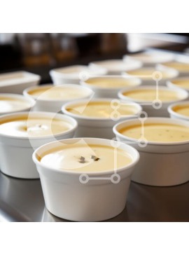 Σετ των 2 Intra Συλλεκτικό Ξύλινο Παζλ Plywood  4mm - Δίσκος με λευκές κούπες σούπας με καρυκεύματα Σε Ξύλινο Κουτί - Διαστάσεις: 10x10 cm – 25 κομμάτια