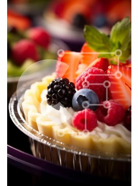 Σετ των 2 Intra Συλλεκτικό Ξύλινο Παζλ Plywood  4mm - Ποικιλία επιδορπίων με τάρτες φρούτων και φλιτζάνια Σε Ξύλινο Κουτί - Διαστάσεις: 10x10 cm – 25 κομμάτια