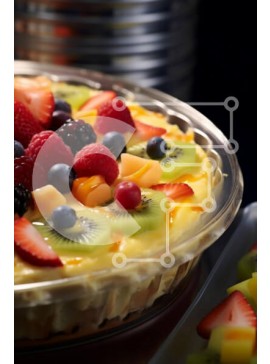 Σετ των 2 Intra Συλλεκτικό Ξύλινο Παζλ Plywood  4mm - Απολαυστική φρουτόπιτα με φρέσκα φρούτα Σε Ξύλινο Κουτί - Διαστάσεις: 10x10 cm – 25 κομμάτια