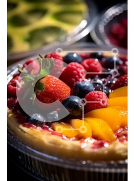 Σετ των 2 Intra Συλλεκτικό Ξύλινο Παζλ Plywood  4mm - Διάφορα φρέσκα φρούτα και επιδόρπια Σε Ξύλινο Κουτί - Διαστάσεις: 10x10 cm – 25 κομμάτια