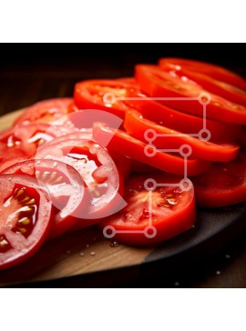 Σετ των 2 Intra Συλλεκτικό Ξύλινο Παζλ Plywood  4mm - Ντομάτες σε φέτες σε ξύλινο ξύλο κοπής Σε Ξύλινο Κουτί - Διαστάσεις: 10x10 cm – 25 κομμάτια