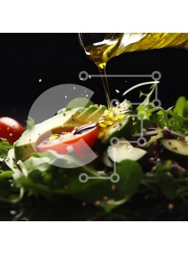 Σετ των 2 Intra Συλλεκτικό Ξύλινο Παζλ Plywood  4mm - Φρέσκια σαλάτα με αβοκάντο, ντομάτες και ελαιόλαδο Σε Ξύλινο Κουτί - Διαστάσεις: 10x10 cm – 25 κομμάτια