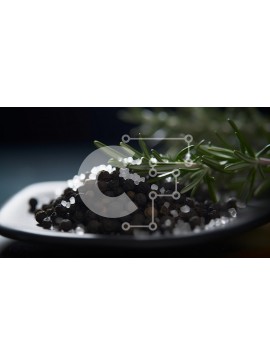 Σετ των 2 Intra Συλλεκτικό Ξύλινο Παζλ Plywood  4mm - Υλικά καρυκεύματος σε λευκό πιάτο Σε Ξύλινο Κουτί - Διαστάσεις: 10x10 cm – 25 κομμάτια