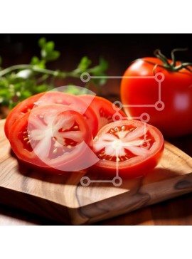 Σετ των 2 Intra Συλλεκτικό Ξύλινο Παζλ Plywood  4mm - Φέτες φρέσκιας ντομάτας σε ξύλινη σανίδα κοπής Σε Ξύλινο Κουτί - Διαστάσεις: 10x10 cm – 25 κομμάτια