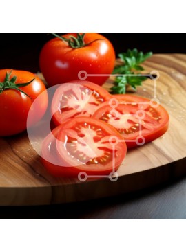 Σετ των 2 Intra Συλλεκτικό Ξύλινο Παζλ Plywood  4mm - Φρέσκες ντομάτες σε ξύλινη σανίδα κοπής Σε Ξύλινο Κουτί - Διαστάσεις: 10x10 cm – 25 κομμάτια