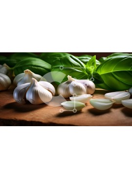 Σετ των 2 Intra Συλλεκτικό Ξύλινο Παζλ Plywood  4mm - Βολβοί και σκελίδες σκόρδου στο ξύλο κοπής Σε Ξύλινο Κουτί - Διαστάσεις: 10x10 cm – 25 κομμάτια