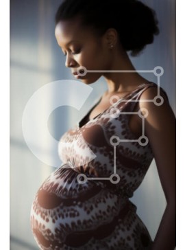 Intra Συλλεκτικό Ξύλινο Παζλ Plywood  4mm - Έγκυος γυναίκα που συλλογίζεται από το παράθυρο Σε Ξύλινο Κουτί - Διαστάσεις Puzzle: 10x10 cm – 25 κομμάτια