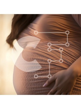 Intra Συλλεκτικό Ξύλινο Παζλ Plywood  4mm - Έγκυος γυναίκα με τα χέρια στο στομάχι Σε Ξύλινο Κουτί - Διαστάσεις Puzzle: 10x10 cm – 25 κομμάτια