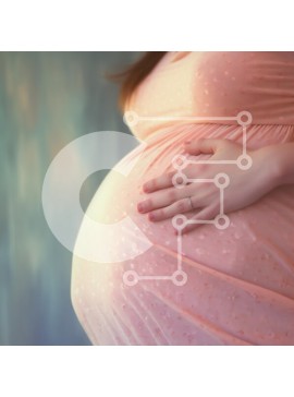 Intra Συλλεκτικό Ξύλινο Παζλ Plywood  4mm - Έγκυος γυναίκα με τα χέρια στο στομάχι Σε Ξύλινο Κουτί - Διαστάσεις Puzzle: 10x10 cm – 25 κομμάτια