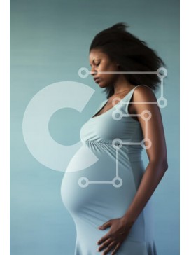 Intra Συλλεκτικό Ξύλινο Παζλ Plywood  4mm - Έγκυος γυναίκα που χειρονομεί προς την κάμερα Σε Ξύλινο Κουτί - Διαστάσεις Puzzle: 10x10 cm – 25 κομμάτια