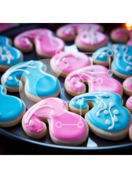 Σετ των 2 Intra Συλλεκτικό Ξύλινο Παζλ Plywood  4mm - Δίσκος με πολύχρωμα διακοσμημένα μπισκότα Σε Ξύλινο Κουτί - Διαστάσεις: 10x10 cm – 25 κομμάτια