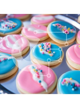 Σετ των 2 Intra Συλλεκτικό Ξύλινο Παζλ Plywood  4mm - Δίσκος με πολύχρωμα μπισκότα με πασπάλισμα Σε Ξύλινο Κουτί - Διαστάσεις: 10x10 cm – 25 κομμάτια