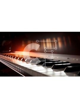 Intra Συλλεκτικό Ξύλινο Παζλ Plywood  4mm - Κοντινό πλάνο καλά συντηρημένο πληκτρολόγιο πιάνου Σε Ξύλινο Κουτί - Διαστάσεις Puzzle: 10x10 cm – 25 κομμάτια