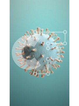 Intra Συλλεκτικό Ξύλινο Παζλ Plywood  4mm - Τρισδιάστατη αναπαράσταση ενός ιού Σε Ξύλινο Κουτί - Διαστάσεις Puzzle: 10x10 cm – 25 κομμάτια