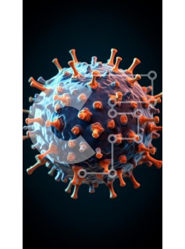 Intra Συλλεκτικό Ξύλινο Παζλ Plywood  4mm - Κοντινή όψη ενός ιού Σε Ξύλινο Κουτί - Διαστάσεις Puzzle: 10x10 cm – 25 κομμάτια