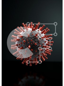 Intra Συλλεκτικό Ξύλινο Παζλ Plywood  4mm - Τρισδιάστατη απόδοση του κορωνοϊού Σε Ξύλινο Κουτί - Διαστάσεις Puzzle: 10x10 cm – 25 κομμάτια
