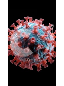 Intra Συλλεκτικό Ξύλινο Παζλ Plywood  4mm - Καλλιτεχνική αναπαράσταση ενός ιού Σε Ξύλινο Κουτί - Διαστάσεις Puzzle: 10x10 cm – 25 κομμάτια