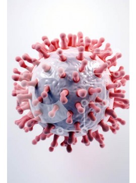 Intra Συλλεκτικό Ξύλινο Παζλ Plywood  4mm - Τρισδιάστατη απόδοση ενός σωματιδίου ιού Σε Ξύλινο Κουτί - Διαστάσεις Puzzle: 10x10 cm – 25 κομμάτια