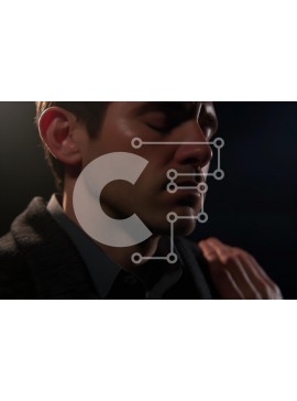 Intra Συλλεκτικό Ξύλινο Παζλ Plywood  4mm - Άνθρωπος σε βαθιά περισυλλογή Σε Ξύλινο Κουτί - Διαστάσεις Puzzle: 10x10 cm – 25 κομμάτια