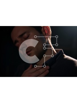 Intra Συλλεκτικό Ξύλινο Παζλ Plywood  4mm - Κοντινό πλάνο ενός στοχαστικού ανθρώπου σε δραματικό φωτισμό Σε Ξύλινο Κουτί - Διαστάσεις Puzzle: 10x10 cm – 25 κομμάτια