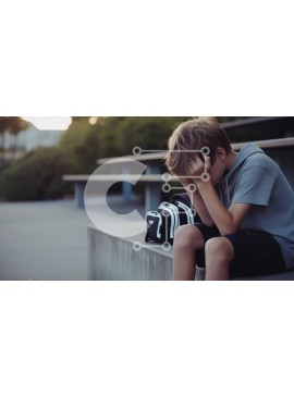 Intra Συλλεκτικό Ξύλινο Παζλ Plywood  4mm - Νεαρό αγόρι σε κίνδυνο στον πάγκο του πάρκου Σε Ξύλινο Κουτί - Διαστάσεις Puzzle: 10x10 cm – 25 κομμάτια