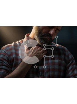 Intra Συλλεκτικό Ξύλινο Παζλ Plywood  4mm - Άνδρας που δείχνει σημάδια πόνου ή δυσφορίας Σε Ξύλινο Κουτί - Διαστάσεις Puzzle: 10x10 cm – 25 κομμάτια