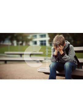 Intra Συλλεκτικό Ξύλινο Παζλ Plywood  4mm - Πορτρέτο ενός νεαρού αγοριού σε συναισθηματική αγωνία Σε Ξύλινο Κουτί - Διαστάσεις Puzzle: 10x10 cm – 25 κομμάτια