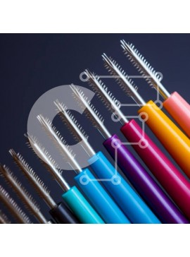 Σετ των 2 Intra Συλλεκτικό Ξύλινο Παζλ Plywood  4mm - Πολύχρωμα ραβδιά επέκτασης βλεφαρίδων και μάσκαρα Σε Ξύλινο Κουτί - Διαστάσεις: 10x10 cm – 25 κομμάτια