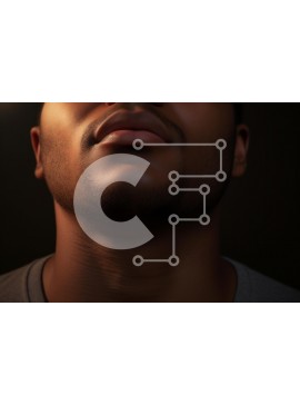 Intra Συλλεκτικό Ξύλινο Παζλ Plywood  4mm - Πορτρέτο από κοντά ενός ελκυστικού μαύρου Σε Ξύλινο Κουτί - Διαστάσεις Puzzle: 10x10 cm – 25 κομμάτια