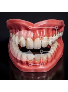 Intra Συλλεκτικό Ξύλινο Παζλ Plywood  4mm - Οδοντιατρικό μοντέλο ανοιχτού στόματος που δείχνει δόντια και ούλα Σε Ξύλινο Κουτί - Διαστάσεις Puzzle: 10x10 cm – 25 κομμάτια