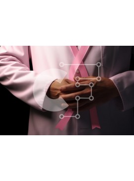 Intra Συλλεκτικό Ξύλινο Παζλ Plywood  4mm - Επαγγελματίας υγείας με ροζ κορδέλα για την ευαισθητοποίηση για τον καρκίνο του μαστού Σε Ξύλινο Κουτί - Διαστάσεις Puzzle: 10x10 cm – 25 κομμάτια