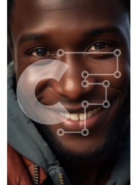 Intra Συλλεκτικό Ξύλινο Παζλ Plywood  4mm - Κοντινό πλάνο Πορτρέτο ενός χαμογελαστού άνδρα Σε Ξύλινο Κουτί - Διαστάσεις Puzzle: 10x10 cm – 25 κομμάτια