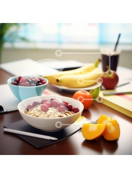 Σετ των 2 Intra Συλλεκτικό Ξύλινο Παζλ Plywood  4mm - Τραπεζαρία με δημητριακά, φρούτα και ξηρούς καρπούς Σε Ξύλινο Κουτί - Διαστάσεις: 10x10 cm – 25 κομμάτια